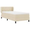 vidaXL Lit &agrave; ressorts avec matelas Cr&egrave;me 90 x 200 cm tissu