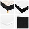vidaXL Lit &agrave; Ressorts avec Matelas Cr&egrave;me 90x200 cm Tissu Noir