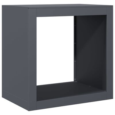 vidaXL Portant de bois de chauffage anthracite 60x40x60 cm acier