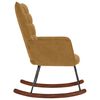 vidaXL Chaise &agrave; bascule Marron Velours