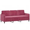 vidaXL Ensemble de canap&eacute;s 2 pcs rouge bordeaux velours