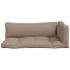 vidaXL Coussins de palette lot de 3 taupe tissu