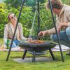RedFire Barbecue de jardin avec tr&eacute;pied et bol &agrave; feu 50 cm Noir