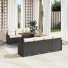 vidaXL Ensemble de canap&eacute; de jardin avec coussin 8 pcs Noir et cr&egrave;me