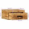 vidaXL Tables de chevet murales 2 pcs bois de manguier massif brut