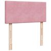 vidaXL Sommier &agrave; lattes de lit avec matelas Rose 90x190 cm Velours