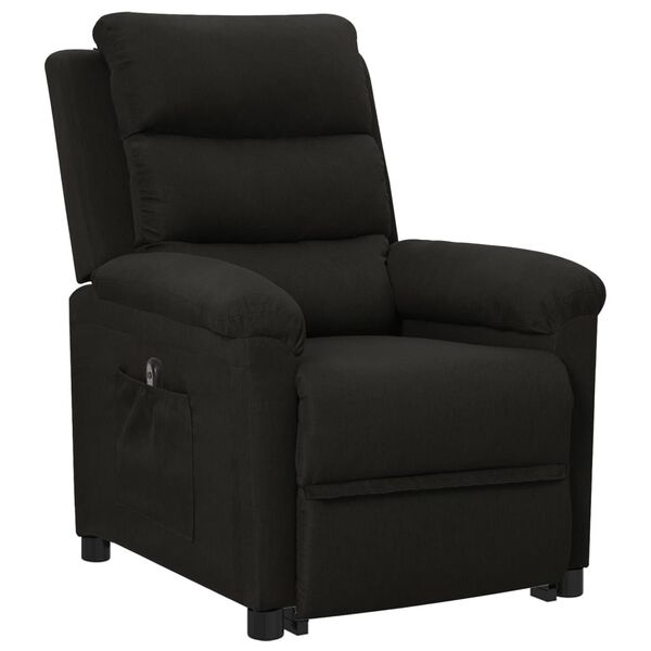 vidaXL Fauteuil Noir Tissu
