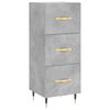vidaXL Buffet haut Gris b&eacute;ton 34,5x34x180 cm Bois d'ing&eacute;nierie