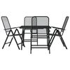 vidaXL Ensemble &agrave; manger de jardin 5 pcs anthracite m&eacute;tal maille