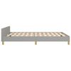 vidaXL Cadre de lit sans matelas gris clair 140x200 cm tissu