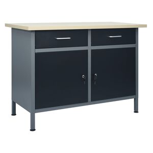 vidaXL &Eacute;tabli Noir 120x60x85 cm Acier