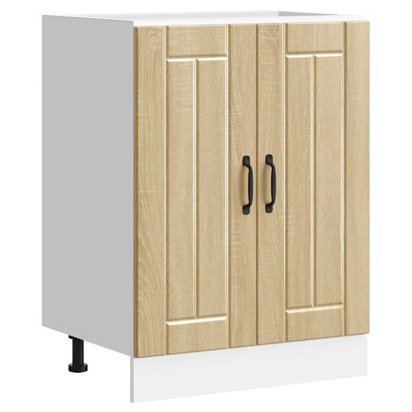 vidaXL Meuble de base de lavabo Lucca ch&ecirc;ne sonoma bois d'ing&eacute;nierie
