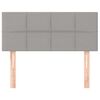 vidaXL T&ecirc;te de lit Gris clair 100x5x78/88 cm Tissu