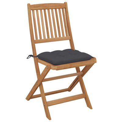 vidaXL Chaises pliables de jardin lot de 6 avec coussins Bois d'acacia