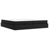 vidaXL Cadre de lit avec matelas avec matelas 2 pcs Noir PVC