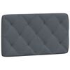 vidaXL Coussin de t&ecirc;te de lit gris fonc&eacute; 90 cm velours
