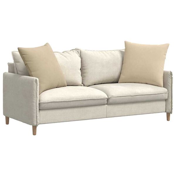 vidaXL Coussins de canapé 2 pcs Crème 60 x 60 cm tissu