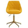vidaXL Chaises &agrave; manger pivotantes lot de 4 jaune moutarde velours