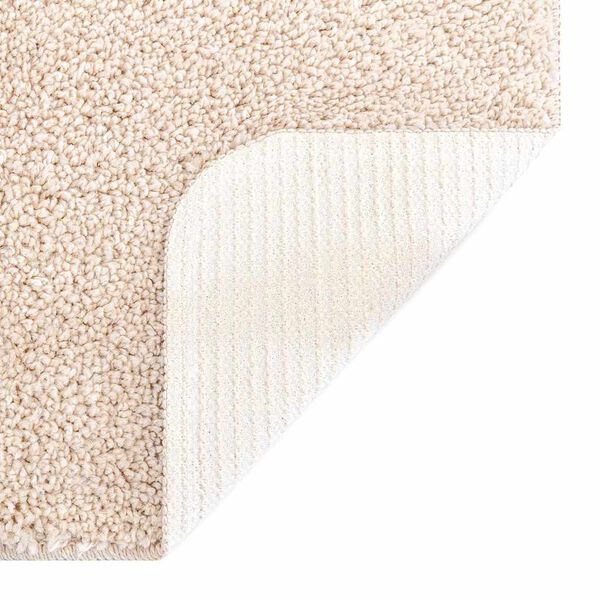 vidaXL Tapis Shaggy Anti-d&eacute;rapant Cr&egrave;me 120 x 120 cm PP