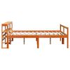 vidaXL Cadre de lit et t&ecirc;te de lit sans matelas cire marron 120x200 cm