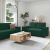 vidaXL Ensemble de canap&eacute;s 3 pcs avec coussins Vert fonc&eacute; Velours
