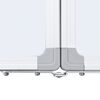 vidaXL Tableau blanc magn&eacute;tique pliable 200x40x1,7 cm aluminium