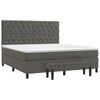 vidaXL Sommier &agrave; lattes de lit et matelas Gris fonc&eacute; 160x200cm Velours