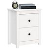 vidaXL Tables de chevet 2 pcs Blanc 50x35x61,5 cm Bois de pin massif