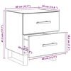 vidaXL Cabinet de chevet 2 pcs Ch&ecirc;ne artisanal 40 x 35 x 47,5 cm