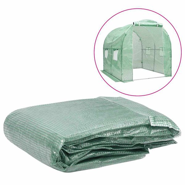 vidaXL Couverture de remplacement de serre (4 m&sup2;) 200x200x200 cm Vert