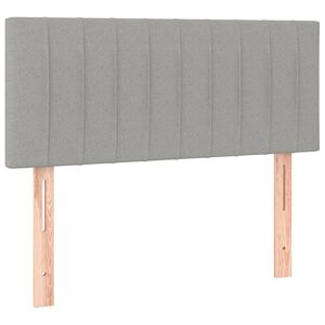 vidaXL T&ecirc;te de lit Gris clair 90x5x78/88 cm Tissu