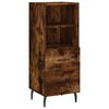 vidaXL Buffet haut Ch&ecirc;ne fum&eacute; 34,5x34x180 cm Bois d'ing&eacute;nierie