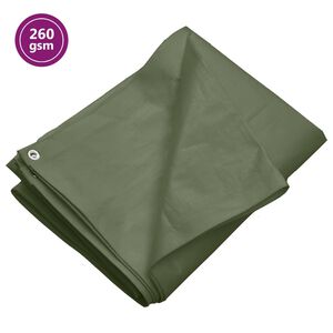 vidaXL B&acirc;che 260 g/m&sup2; 2x3 m Vert PEHD