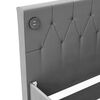vidaXL Lit avec &eacute;clairage USB Gris clair Velours 90x200 cm