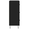 vidaXL Buffet noir 69,5x34x90 cm bois d'ing&eacute;nierie
