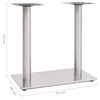 vidaXL Pied de table de bistro Argenté 70x40x72 cm Acier inoxydable