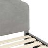 vidaXL Cadre de lit pour enfants avec t&ecirc;te de lit Gris clair
