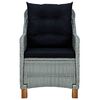vidaXL Ensemble &agrave; manger de jardin 3 pcs Gris clair