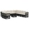 vidaXL Ensemble de canap&eacute; de jardin 12 pcs Noir polyrotin