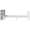 vidaXL Lit biblioth&egrave;que sans matelas blanc 100x200 cm bois pin massif