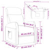 vidaXL Fauteuil inclinable Noir Tissu