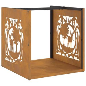VidaXL &Eacute;tag&egrave;re &agrave; bois 40x40x40 cm acier r&eacute;sistant aux intemp&eacute;ries