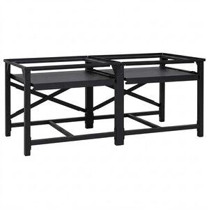 vidaXL Socle pour Machine &agrave; Laver 2 pi&egrave;ces Noir 120 x 56 x 52 cm Acier