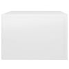vidaXL Table de chevet murale Blanc brillant 50x36x25 cm