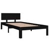 vidaXL Cadre de lit sans matelas noir bois de pin massif 90x200 cm