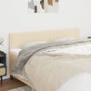 vidaXL T&ecirc;tes de lit 2 pcs Cr&egrave;me 100x5x78/88 cm Tissu
