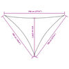 vidaXL Voile de parasol Tissu Oxford triangulaire 5x7x7 m noir