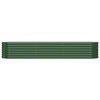 vidaXL Lit sur&eacute;lev&eacute; de jardin Acier galvanis&eacute; 224x40x36 cm Vert