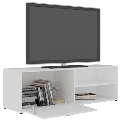 vidaXL Meuble TV Blanc 120x34x37 cm Bois d'ingénierie