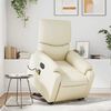 vidaXL Fauteuil inclinable de massage &eacute;lectrique cr&egrave;me similicuir